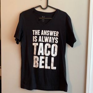 Fun Taco Bell black v neck tshirt size small